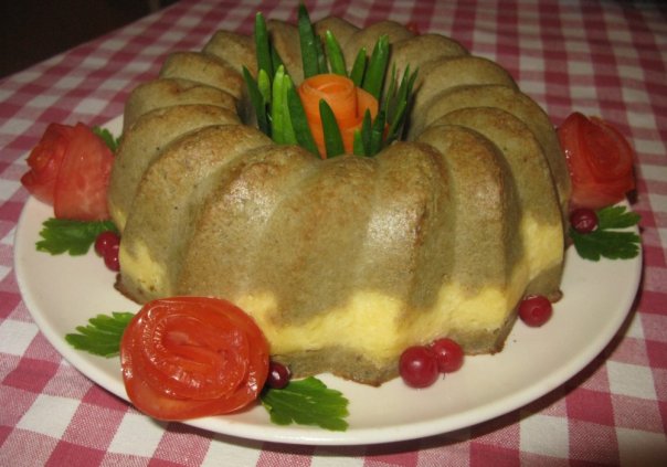 Сырно-печeночный пирог