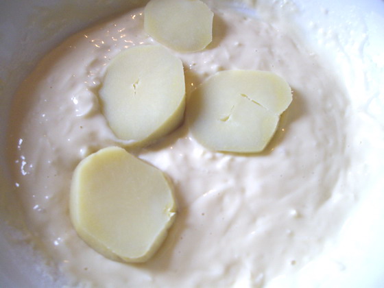 Картофель в сырном кляре