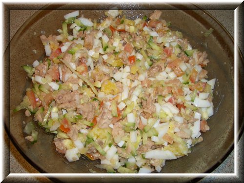 Рецепт - салат из печени трески ( Людмилы)