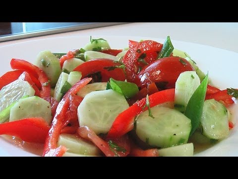 Овощной салат с горчичным соусом видео рецепт