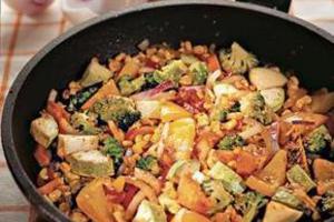 Рецепт - жареные овощи с чили