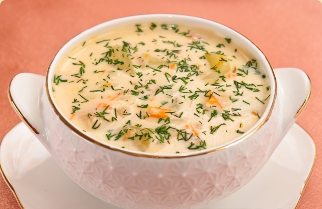 Сырный суп романтический