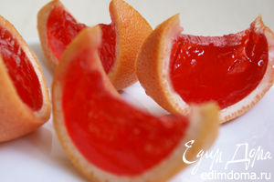 Рецепт - желе в грейпфрутах/Grapefruit jelly