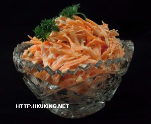 Салат из моркови и грецких орехов