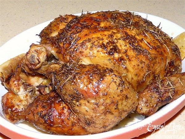 Запеченная курица с розмарином и тимьяном (Gordon Ramsay)