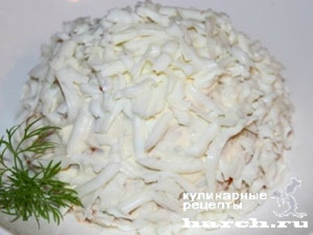 Рецепт - салат с семгой Снежки