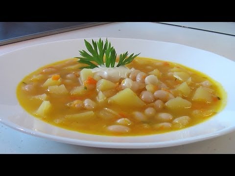 Суп из фасоли с картофелем видео рецепт