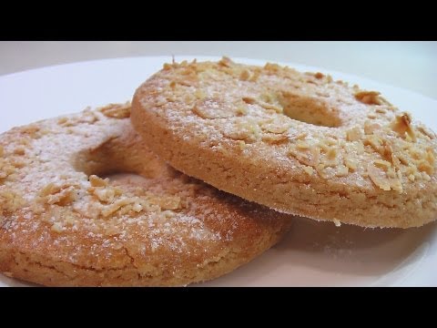 Песочное пирожное с миндалем видео рецепт
