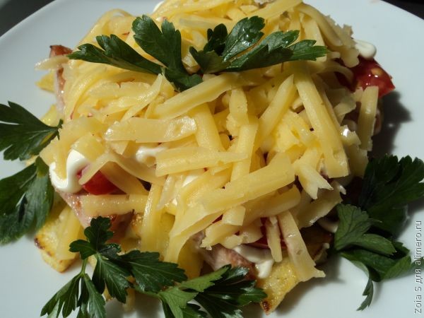 Рецепт - салат из картофеля с колбасой