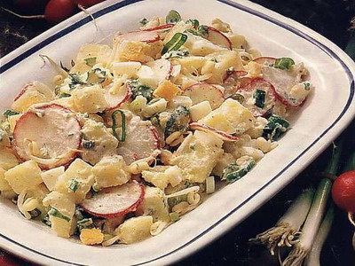 Рецепт - салат из редиса и картофеля