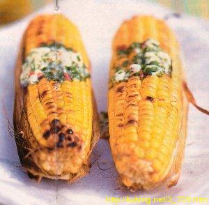 Кукуруза с маслом из чили и кориандра