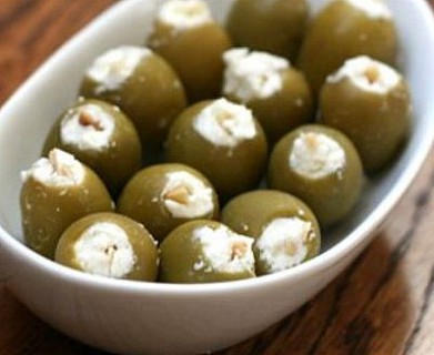 Рецепт - оливки, фаршированные творогом
