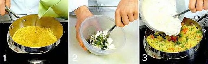 Рецепт - кускус с мятным йогуртом