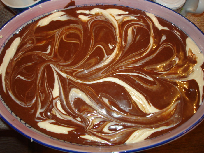 Рецепт - шоколадно-творожный торт с фруктами