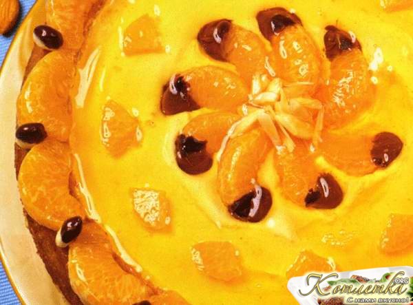 Рецепт - торт-желе с мандаринами