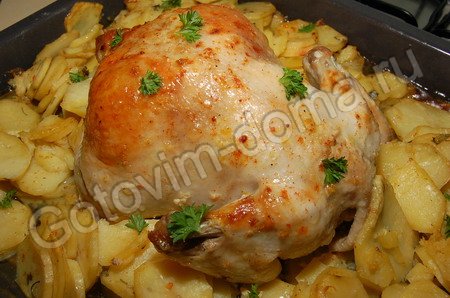 Рецепт - курицы с картофелем