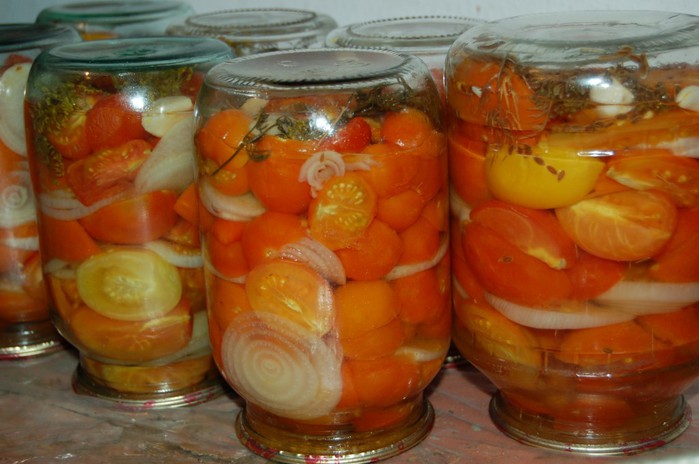 Рецепт - помидоры, маринованные с маслом