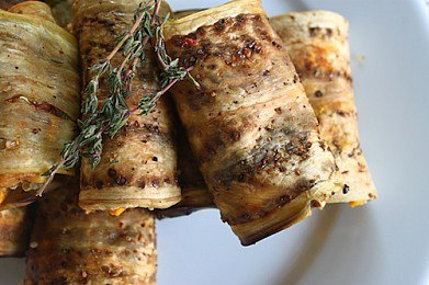 Баклажаны, жареные на растительном масле с ореховой начинкой - рецепт